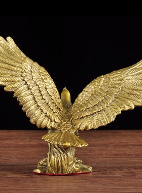 黄铜老鹰摆件大展宏图前程万里铜鹰公司办公室桌面装饰品商务礼品