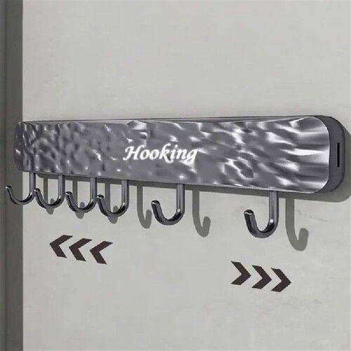 Kitchen Sliding Hooks Adjustable Pot Hangers Adhesive No