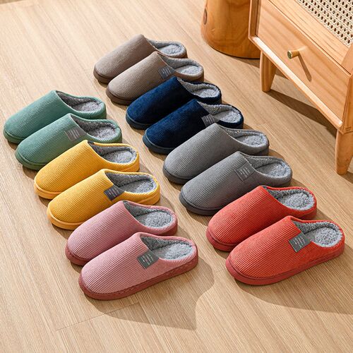 Fall And Winter Cotton Slippers For Women Couples Indoor Hom