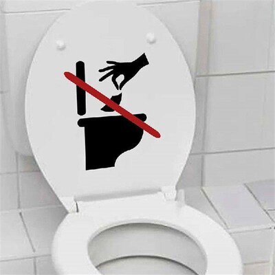 Warning Signs Toilets Are Prohibited From Throwing Garbage