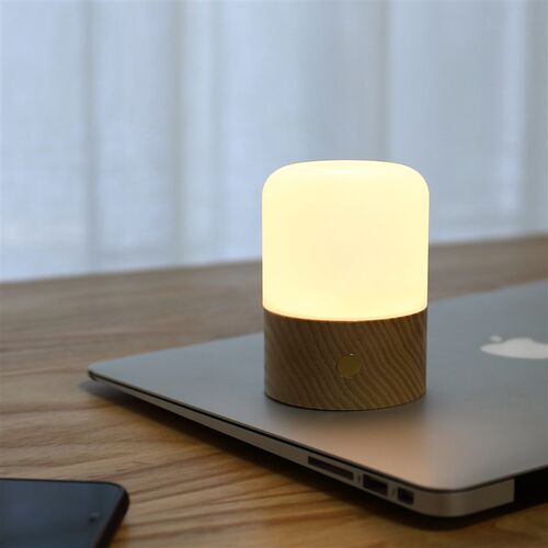 Solid Wood Bedside Lamp Fire-free Temperature Control Creati