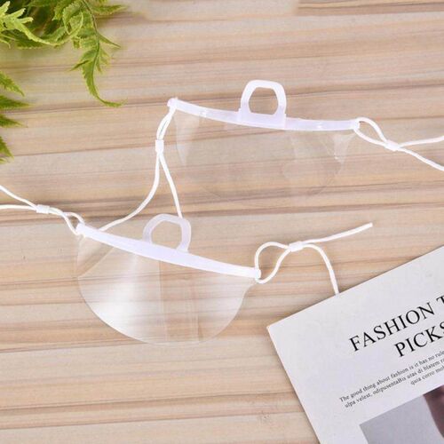 Transparent Food-Safe Plastic Dining Mask for Kitchen Chefs