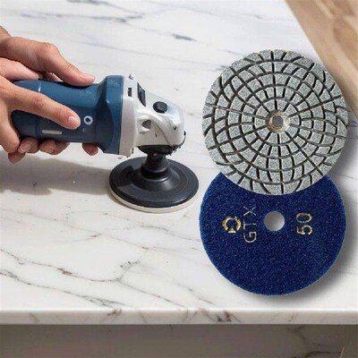 2 Pcs 100mm/4inch Diamond Polishing Pad 50-500 Grit