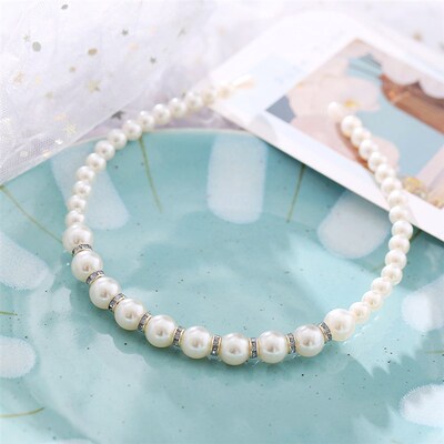 VAGZEB Fashion Big Pearl Headband For Women Girls Hair Hoop