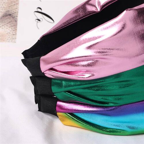 New Fashion Women Hairband Soft PU Leather Headband Soft Vin