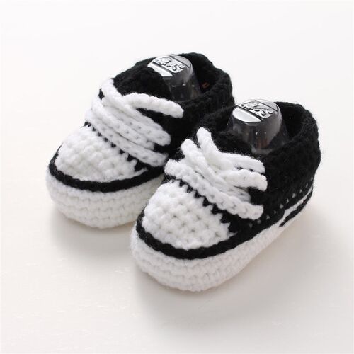 Hand-knitted Baby Soft-soled Toddler Shoes, High-top Boots,