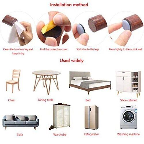 16 Pcs Furniture Glides PTFE Sliders Self-Adhesive
