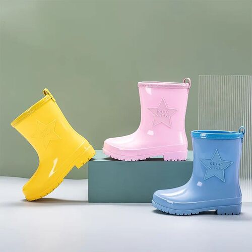 Kids Water Boots Student Waterproof Non-Slip Rain Shoes for