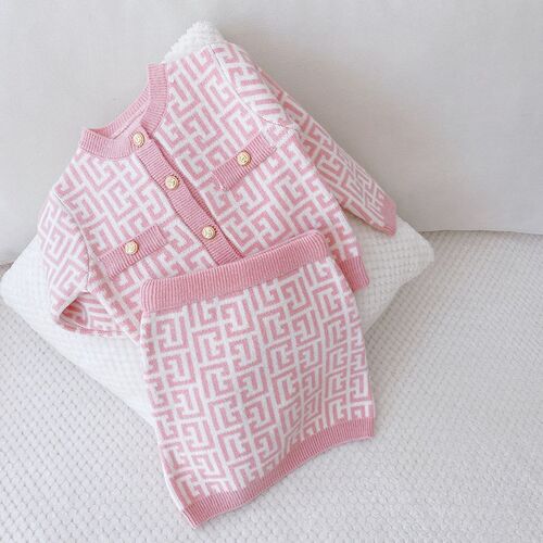 Girls 2pcs Knitting Kids Set Winter Long Sleeves Princess To