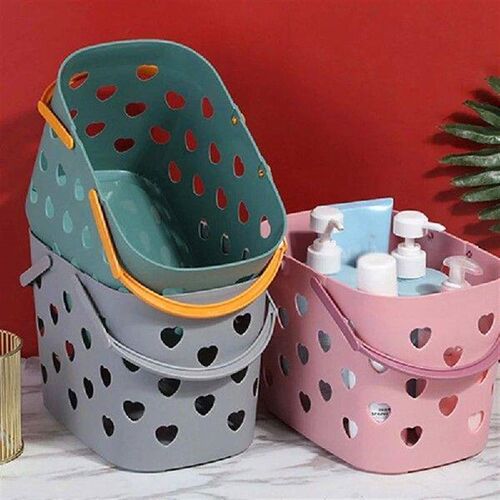 Y1UB Plastic Storage Basket with Handle Bathroom Tote