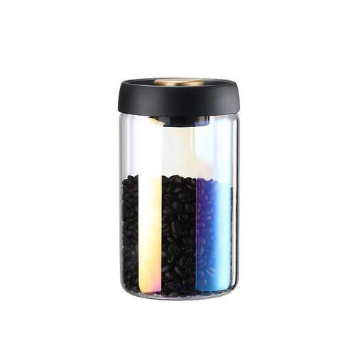 Vacuum Coffee Bean Storage Glass Jar Food Storage Container