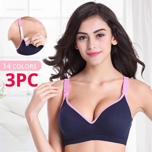 3 Pcs Maternity Nursing Bras Breastfeeding Pregnant Women Co