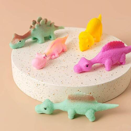 Elastic Dinosaur and Chicken Flinger Toy, Stress-Relief Squi