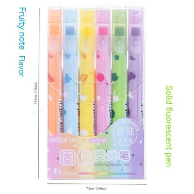 6 Colors/set Pastel Gel Highlighters Fragrance  Highlighters