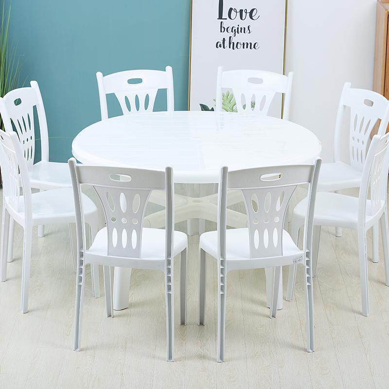 户外套桌椅塑餐桌椅组合圆桌大排档烧料烤吃DQB饭室外子啤酒1桌4