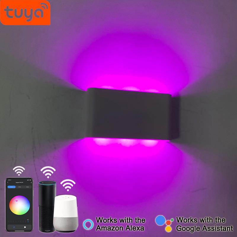 wall lamp跨境RGBW幻彩壁灯LED床头卧室酒吧创意长方形北欧简约灯