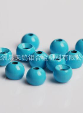G型通孔飞蝇毛钩用钨珠钨孔珠若虫头钨渔坠 Tungsten round beads