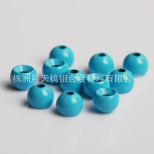 G型通孔飞蝇毛钩用钨珠钨孔珠若虫头钨渔坠 Tungsten round beads