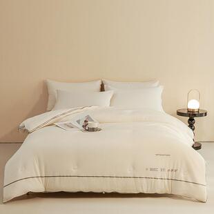 2023年提花绣花大豆纤维被直销 春秋被加厚冬被芯双胎被子