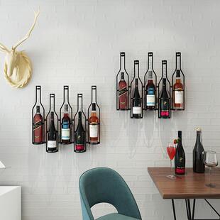 优选式复古工业j风铁艺红酒架壁挂酒吧餐厅家居墙面装饰收纳置物