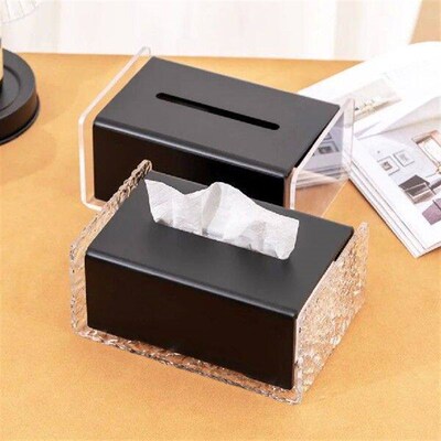 Acrylic Luxury Tissue Box Soft Waterproof Tissue Box Cover