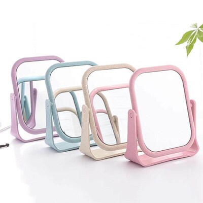 Round Mirror with Girly Style, Desktop Vanity Mirror for Hom
