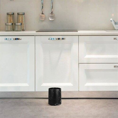 Marbled Trash Can Waste Storage Bin Wastebasket Garbage