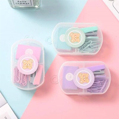 Mini Morandi Color Metal Stapler Set With Staples Binding To