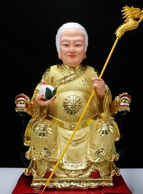 树脂像 无极老母神像十二老母白发奶奶 家用工艺品桌面摆件