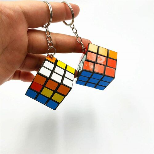 12pcs/Set Creative Mini Magic Cube 3x3cm Keychain Funny Hype