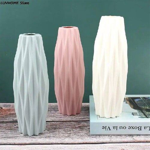 Flower Vase White Imitation Ceramic Flower Pot Decoration