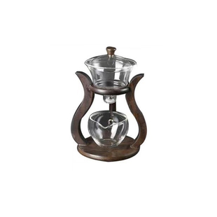 创意宫灯玻璃茶具半全自动懒人冲茶器泡茶壶盖碗功夫茶杯装 家用