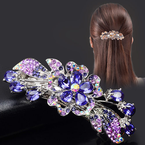 New Korean version of the crystal flower spring hairpin shin