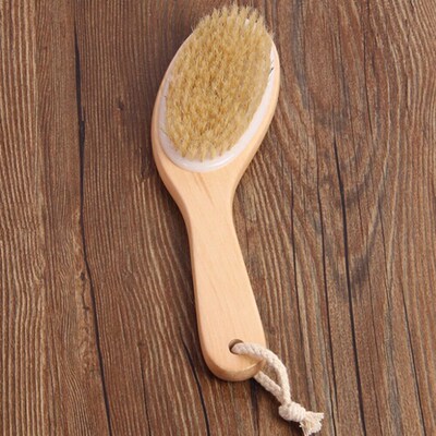 New Dry Skin Exfoliation Wood Brush Body Natural Bristle Woo