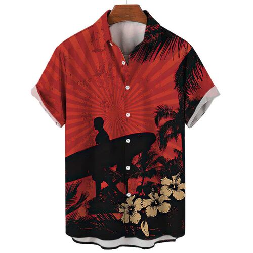 Surfing Beach Shirts Men Women Fashion Hawaiian Shirts
