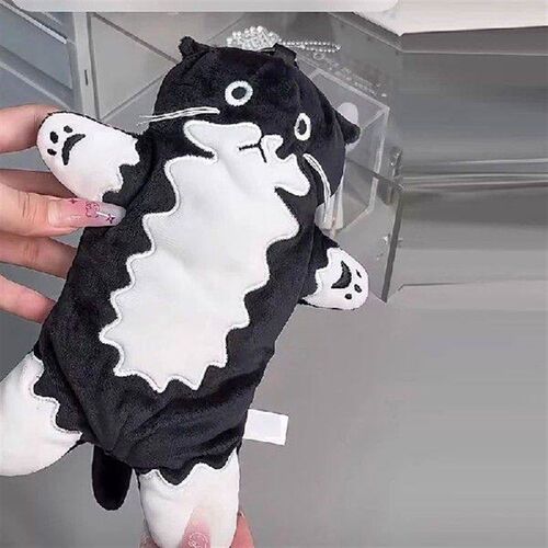 Plush Pen Case Cow Cat Stationery Storage Bag Cute Neutral