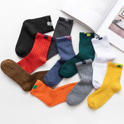 5 Pairs Pack Women Socks Couples Rainbow Spring Winter Japan