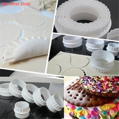 6 Size/Set Plastic Cupcake Round Shape Cookie Cutter Cake Mo