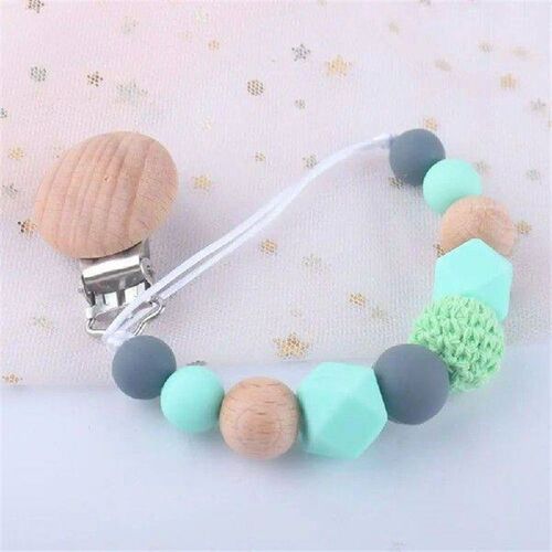 Nipple Holder Clips Children Soother Holder Wood Dummy