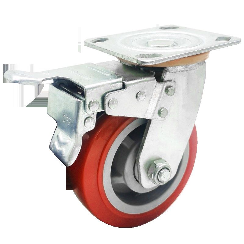 大承重万向轮聚氨酯包胶机械脚轮定向轮加厚支架红胶轴承刹车轮子,基础建材,脚轮/万向轮,淘宝优惠券,粉丝福利购,淘宝优惠卷
