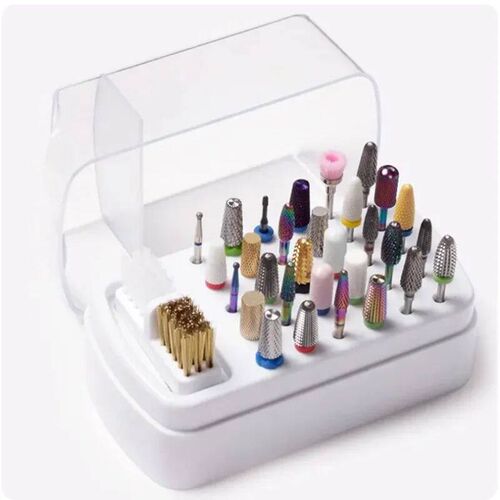 30 Holes Nail Polish Head Organizer Acrylic Portable Organiz
