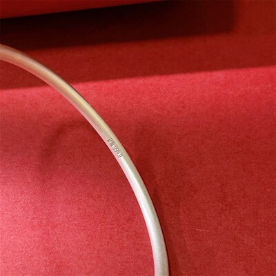 FOLKs Foot Silver  Retro Simple Silver Brlet Laser Ping An