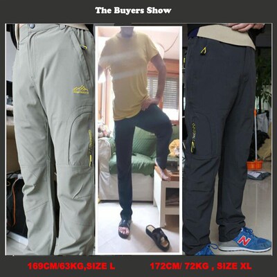 FALIZA Stretchable Mens Cargo Pants Summer Men Casual Pant Q