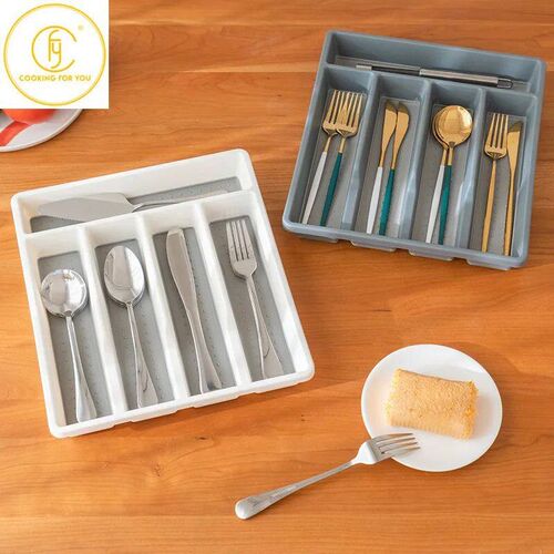 5/6grids Plastic Cutlery Tray Knife Fork Spoon and Chopstick
