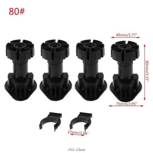 4pcs Hot Adjustable Height Cupboard Foot Cabinet Leg 适用于