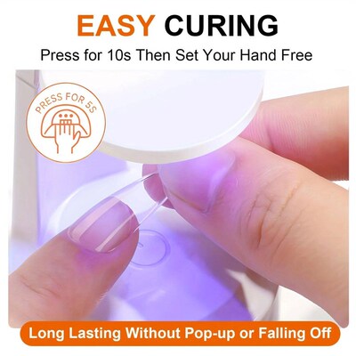 Solid Nail Glue Nail Tips Gel for Press On Nails,Super Stron