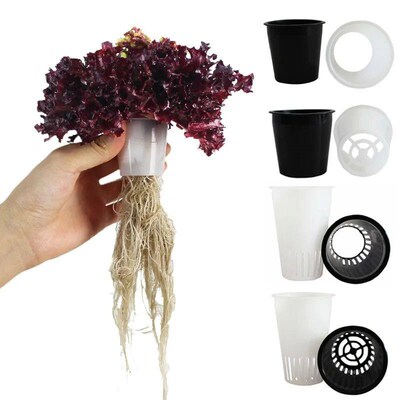 100Pcs Hydroponic Soilless Mesh Net basket  Aeroponic Veg Pl