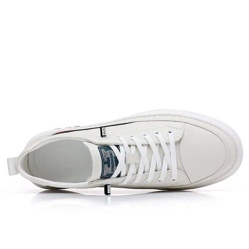2024 Spring Mens Elevator Shoes Men Loafers White Soft Leat