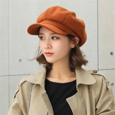 Female Fashion French Beret Cap Fashionable Soft Cotton