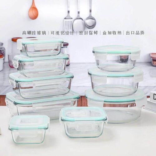 glass food storage container box for micro-wave oven